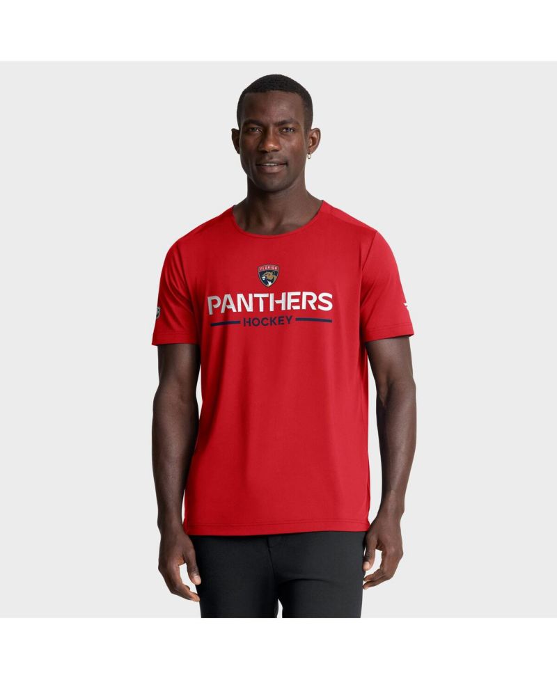 Men's Red Florida Panthers Authentic Pro Rink Tech T-Shirt