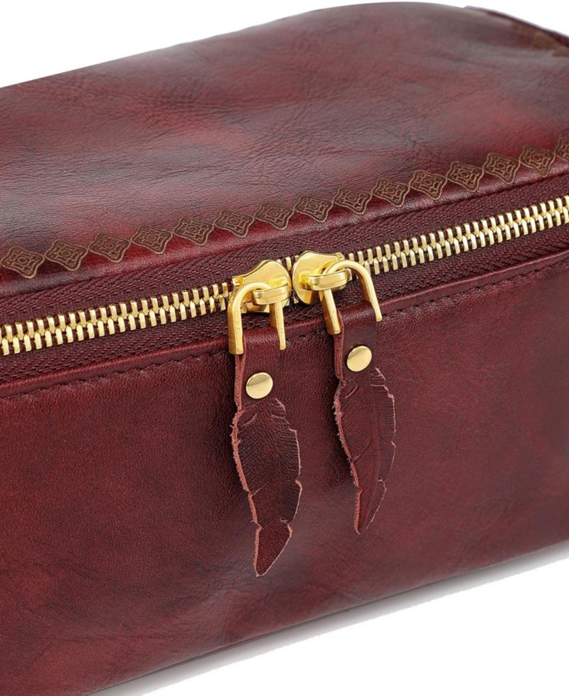 Celosia Rectangular Leather Jewelry Case