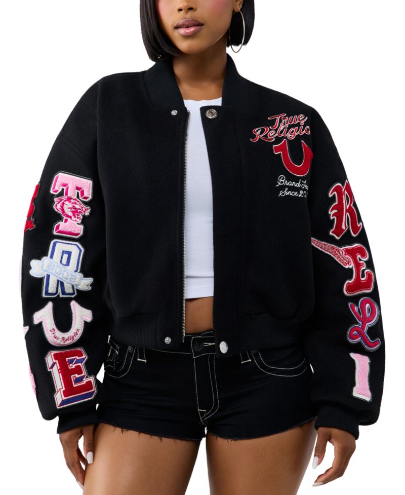 Women's Graphic Short Bomber Jacket