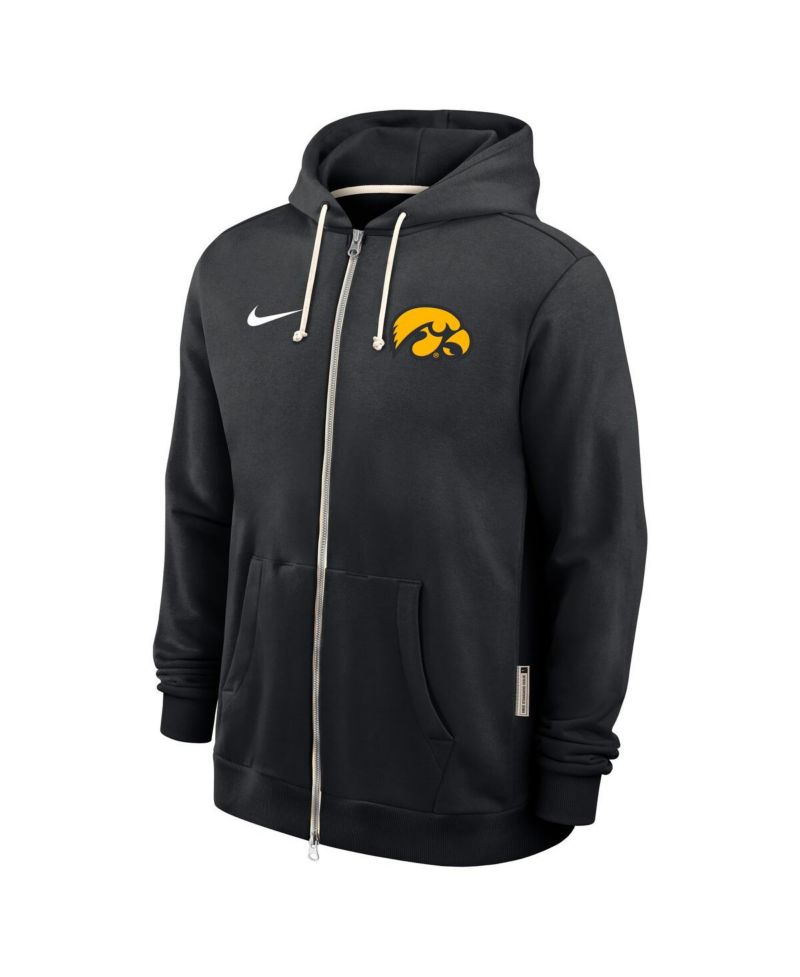 Men's Black Iowa Hawkeyes 2025 Sideline Standard Issue Dri-FIT Full-Zip Hoodie