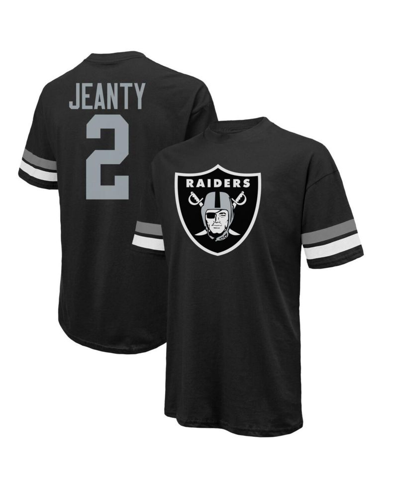 Men's Ashton Jeanty Black Las Vegas Raiders 2025 NFL Draft First Round Pick Oversized T-Shirt