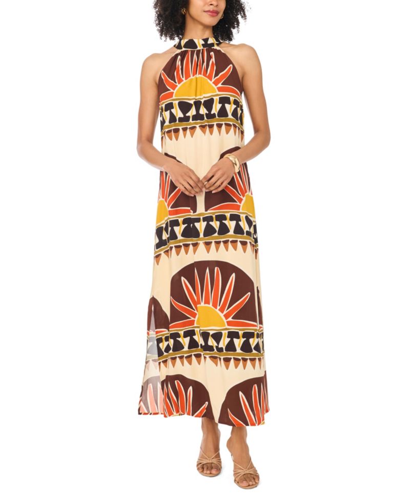 Women's Halter High-Neck Maxi Dress