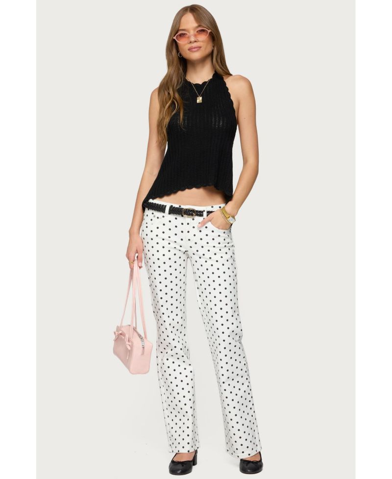 Women's Romily Polka Dot Low Rise Jeans
