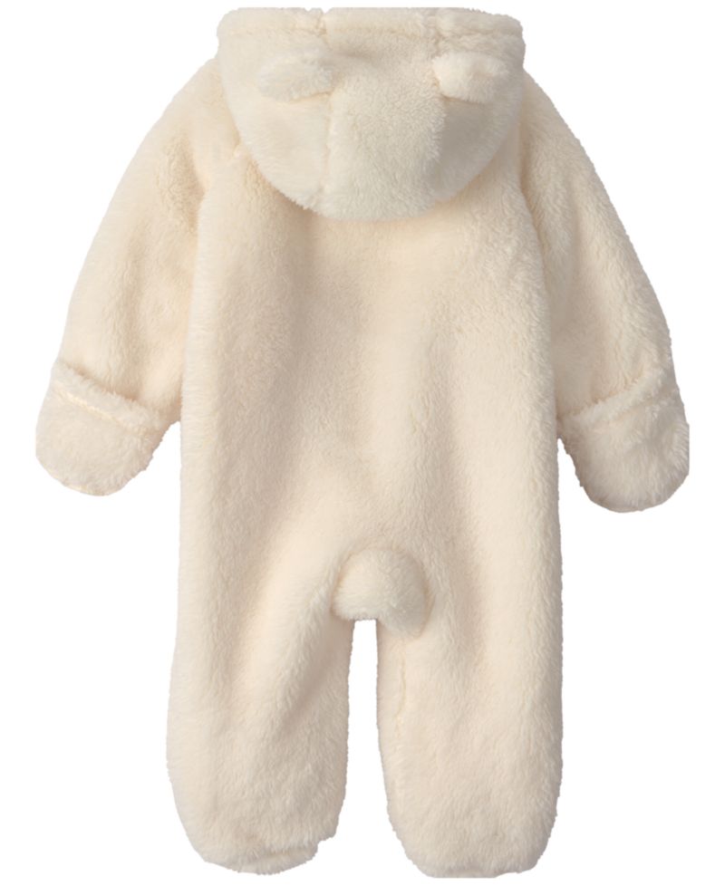 Baby Boys' and Girls' Teddy Fleece Hooded Jumpsuit