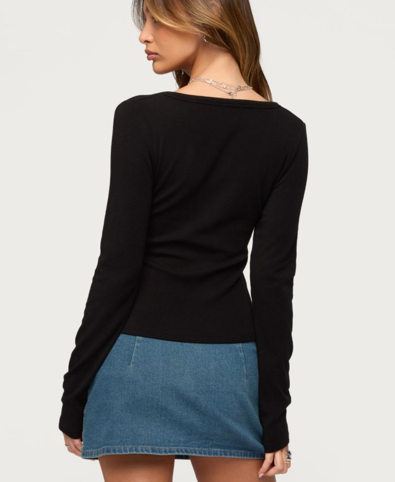 Women's Doron V Neck Long Sleeve Top