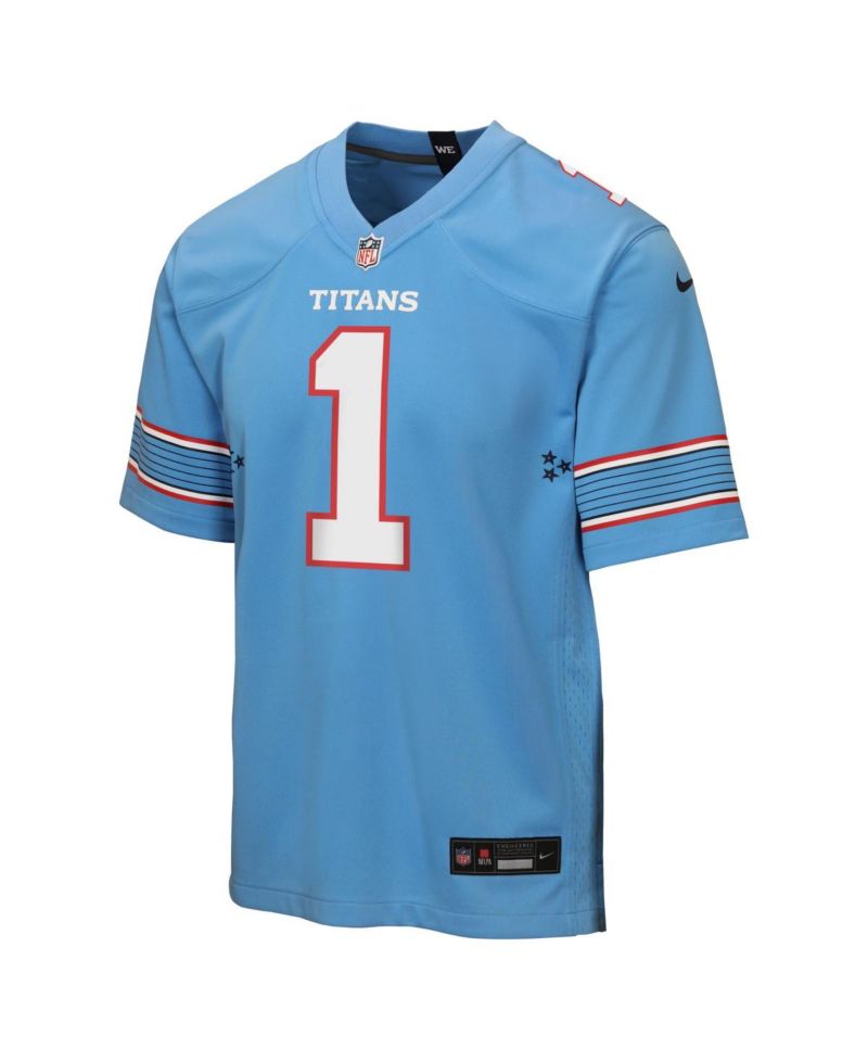 Big Boys and Girls Cameron Ward Light Blue Tennessee Titans Game Jersey