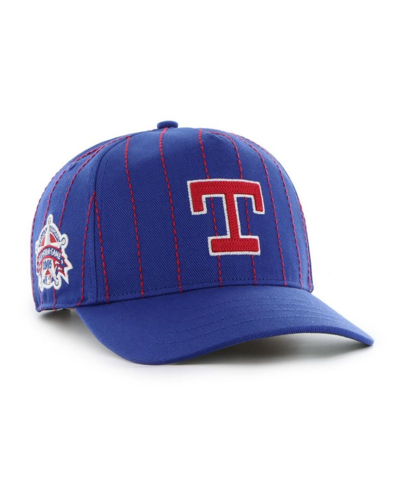 x Rawlings Men's Royal Texas Rangers Pinstripe Hitch Adjustable Hat