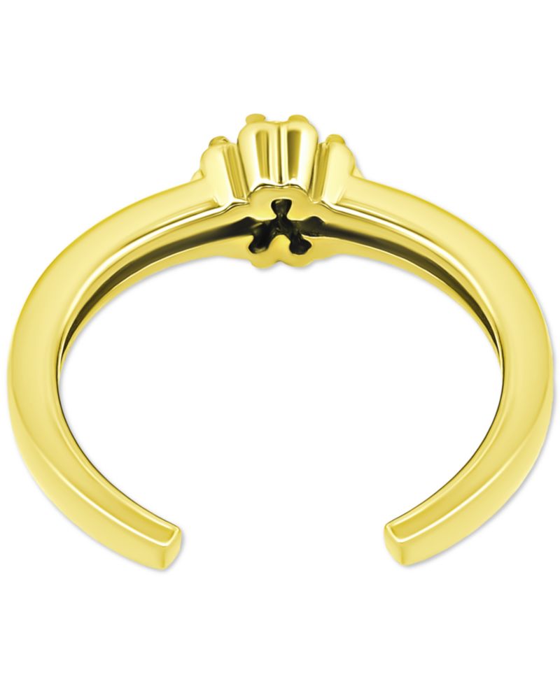 Cubic Zirconia Flower Toe Ring