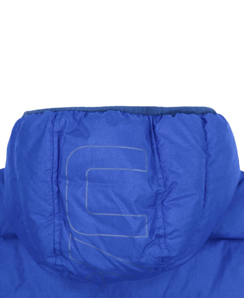 Boys' 8-20 Solid Logo Full-Zip Puffer Hooded Jacket