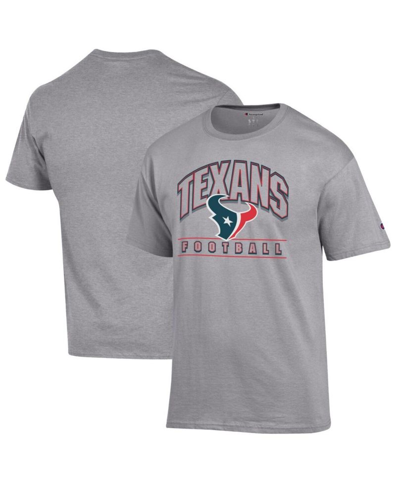 Men's Heather Gray Houston Texans Football T-Shirt