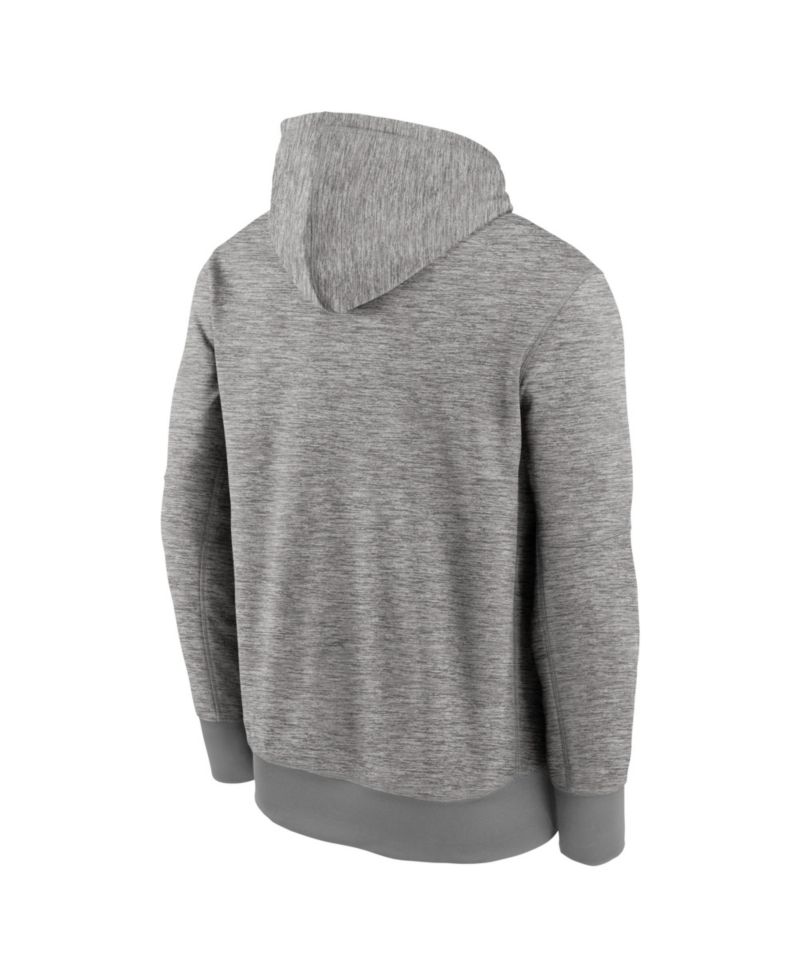 Men's Heather Gray Philadelphia Phillies Primary Logo Therma Hoodie