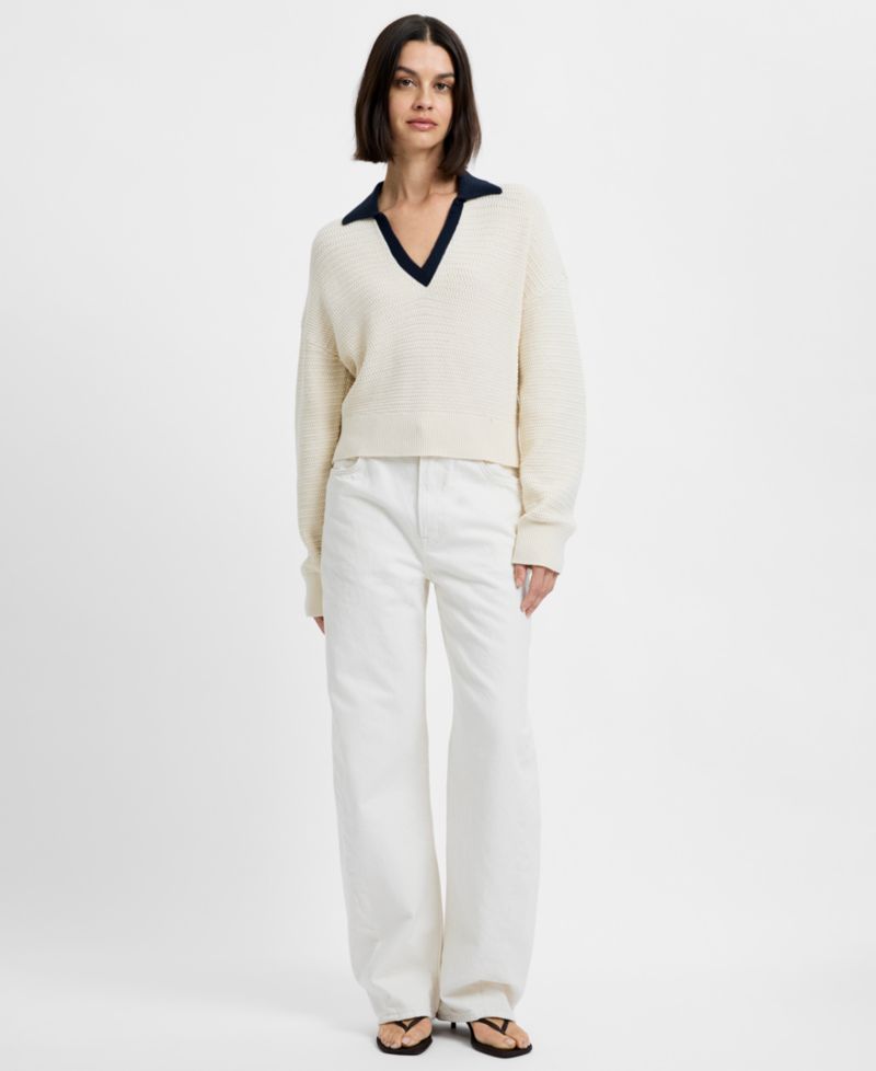 Women's Mozart Contrast Trim Knit Pull-On Sweater