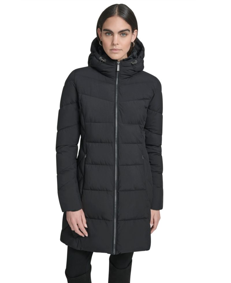 Women's Collar Hooded Puffer Coat