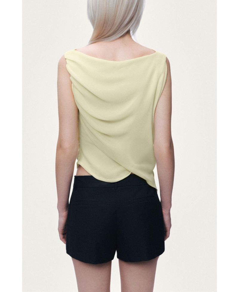 Women's Draped Sleeveless Blouse