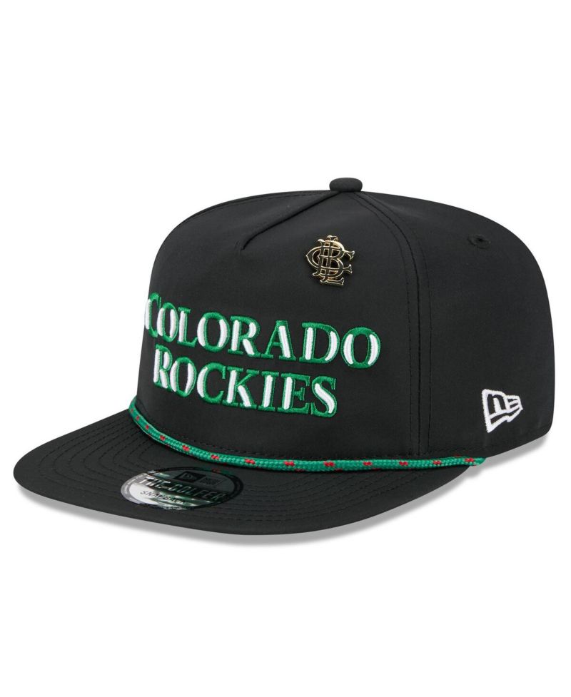 Men's Black Colorado Rockies 2025 Big League Chew Golfer Snapback Hat