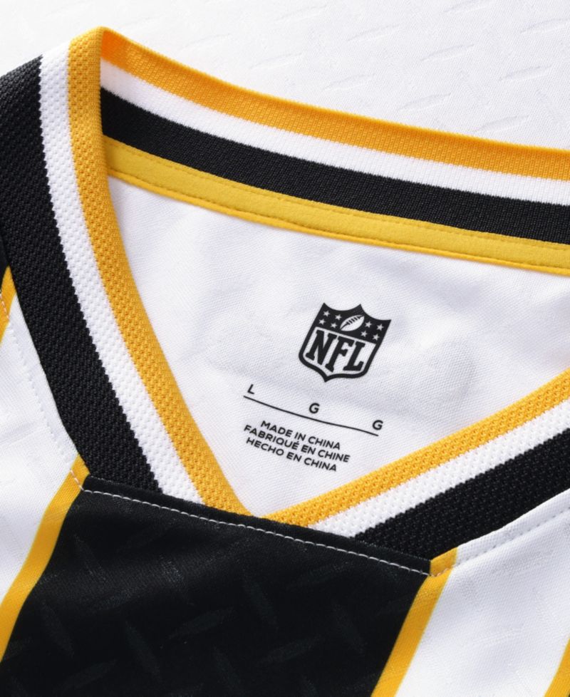 Big Boys and Girls White Pittsburgh Steelers Football x Football V-Neck Fan Jersey