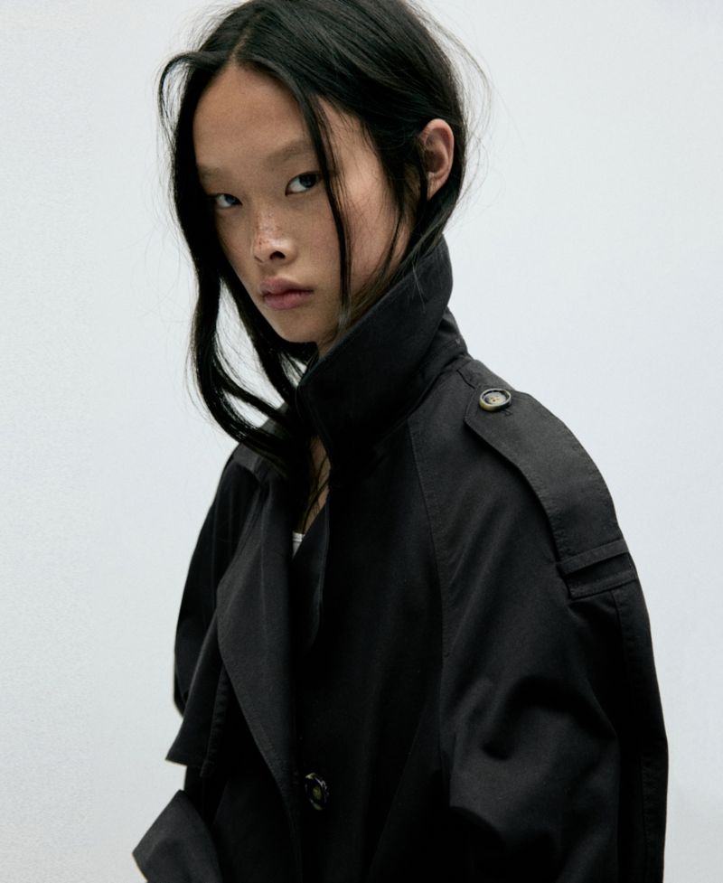 Women's Long Double-Breasted Trench Coat