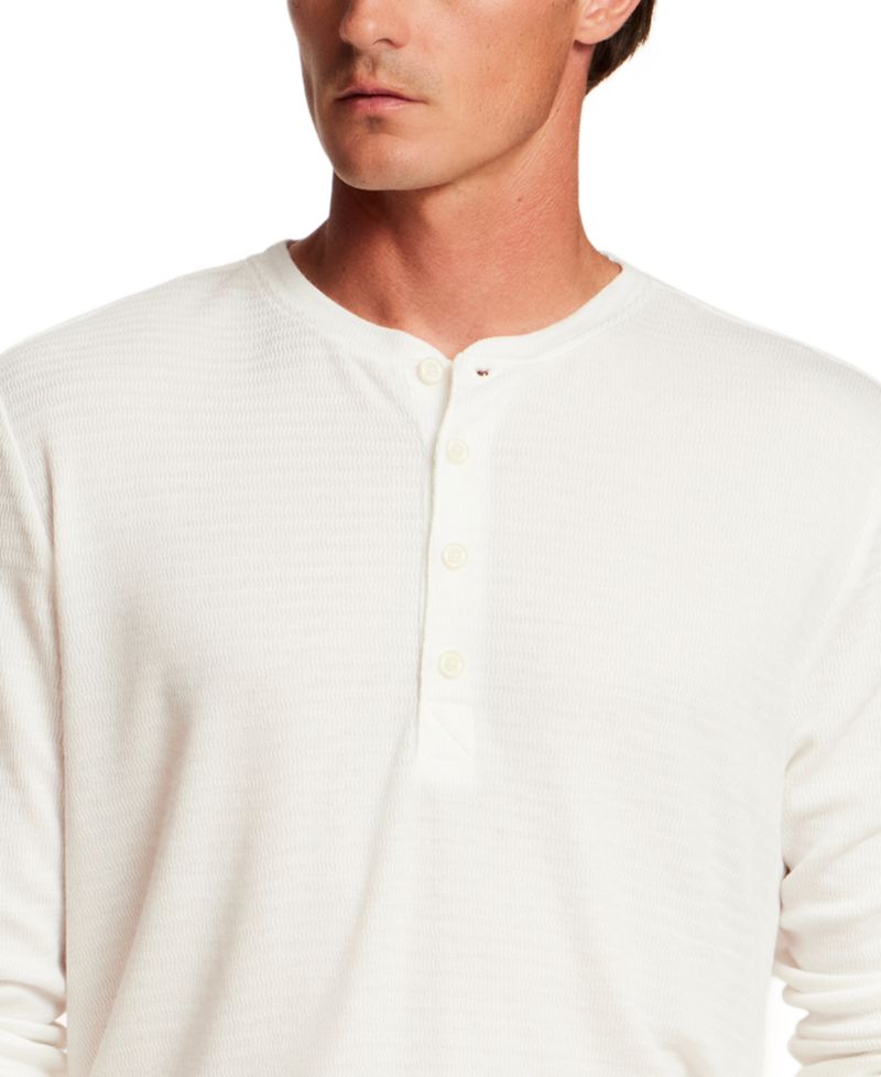Men's Crinkle Texture Henley T-Shirt