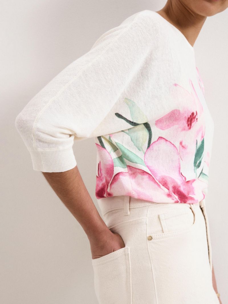 Women's Lorelei Boatneck Floral Jumper