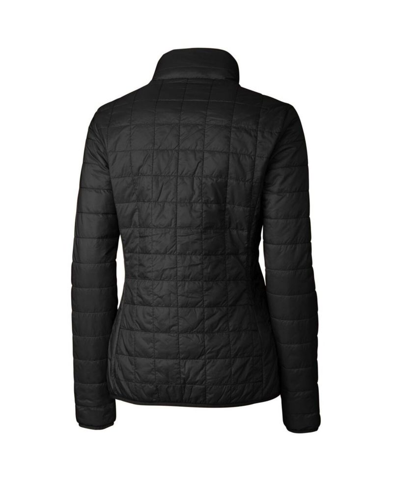Women's Black San Francisco 49ers Throwback Logo Rainier PrimaLoft Full-Zip Puffer Jacket