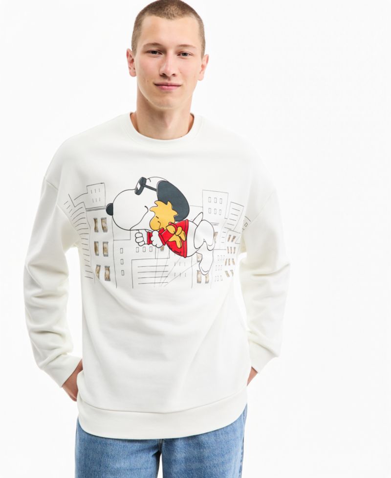 100th Thanksgiving Day Parade Adult Unisex Joe Cool Snoopy & Woodstock Balloon Crewneck Sweatshirt