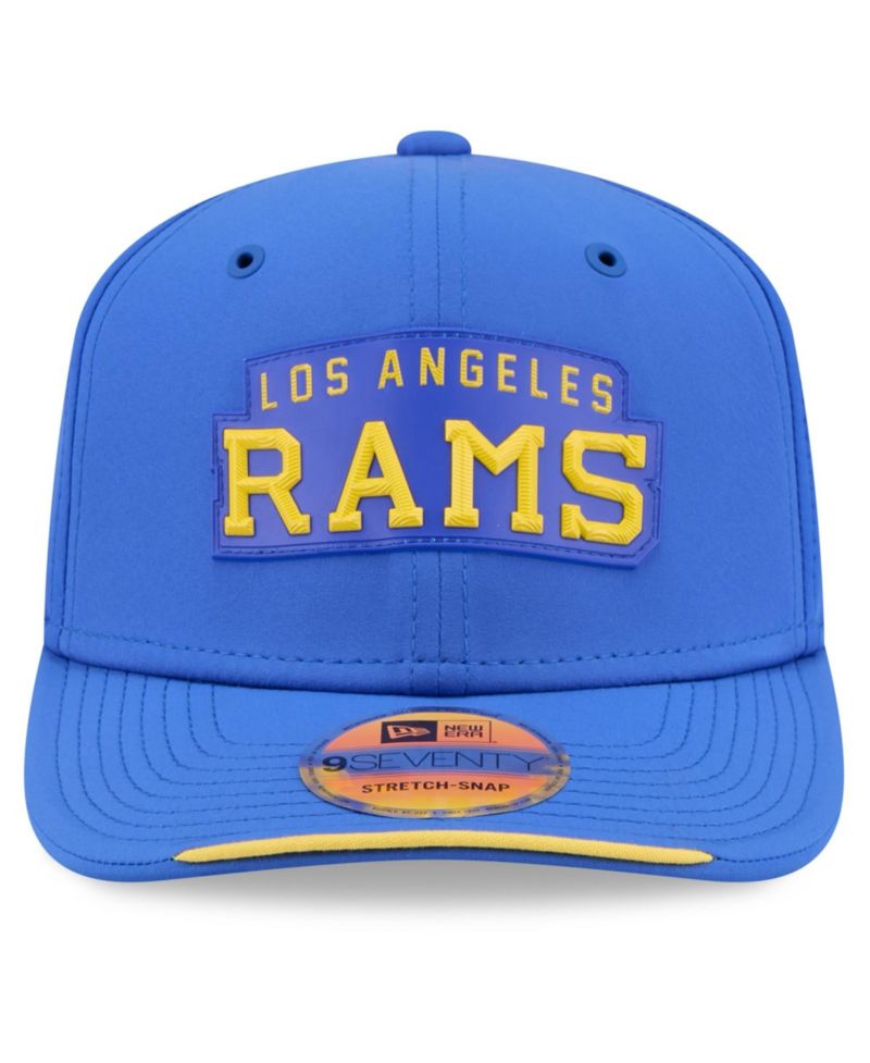 Men's Royal Los Angeles Rams 2026 Sideline Throwback 9SEVENTY Adjustable Hat