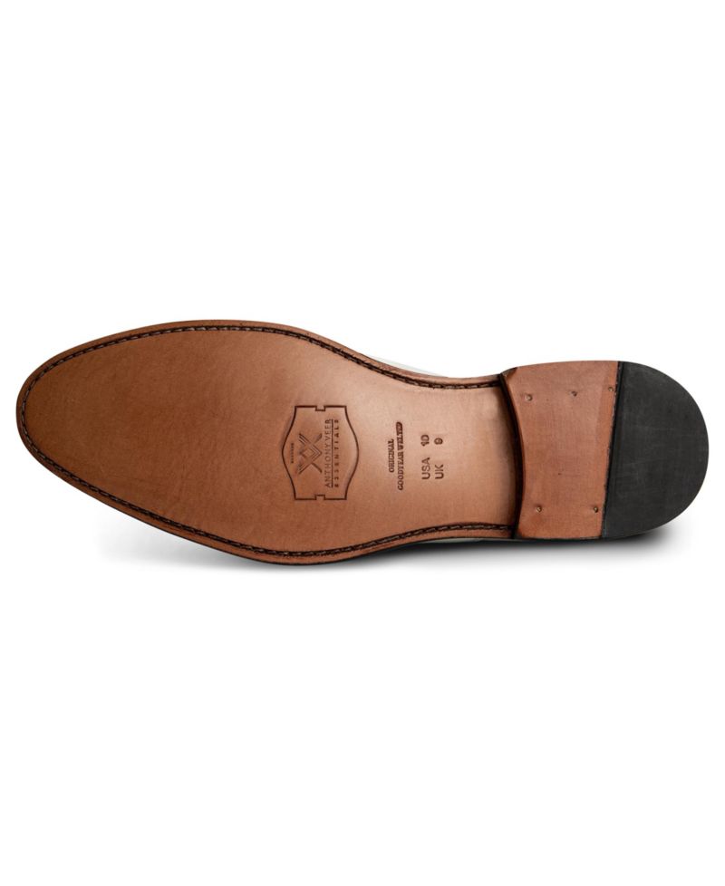 Men's Clinton Tux Cap-Toe Oxford Leather Dress Shoes