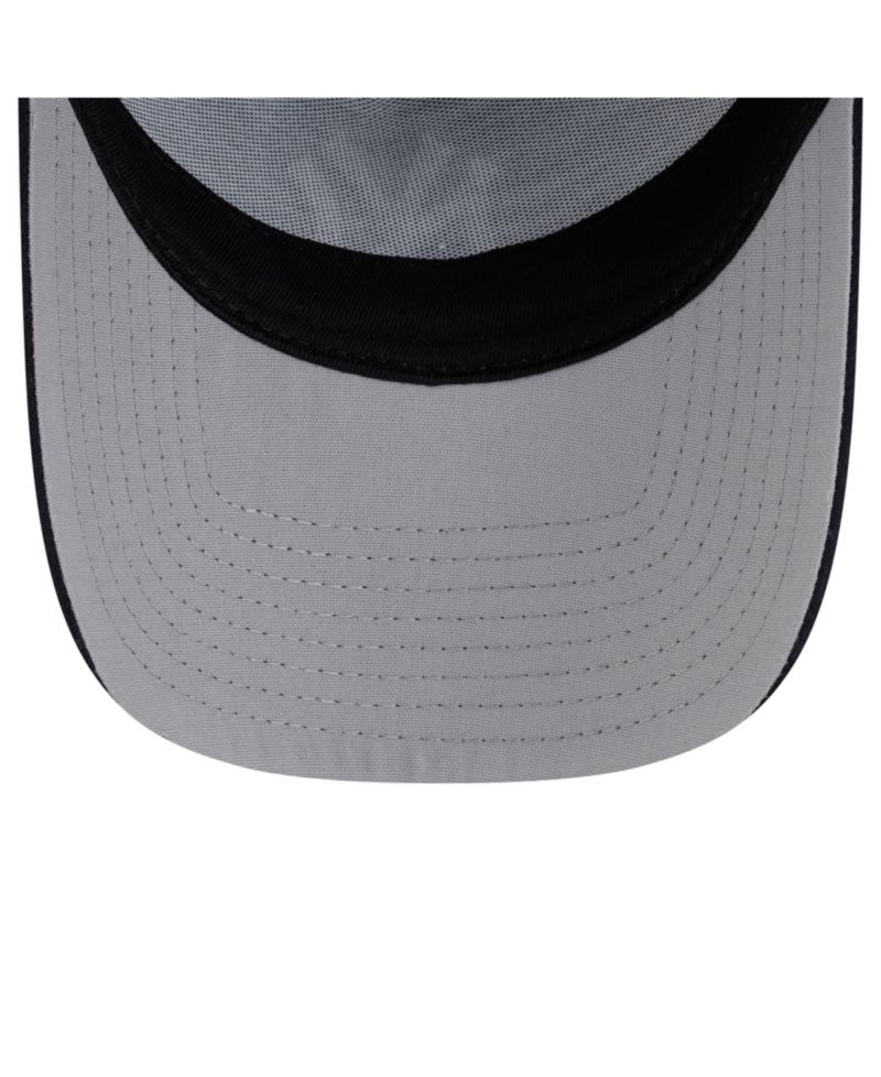 Men's Navy New York Yankees Side Script 9FORTY A-Frame Trucker Adjustable Hat