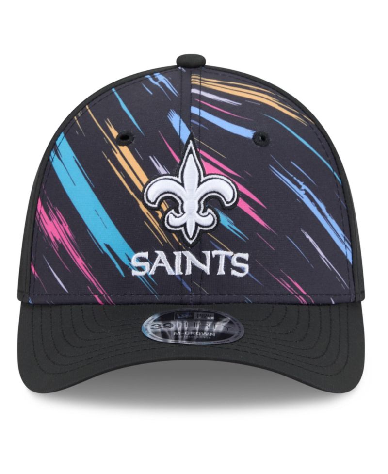Men's Black New Orleans Saints 2026 NFL Cruical Catch 39THIRTY M-Crown Stretch Hat