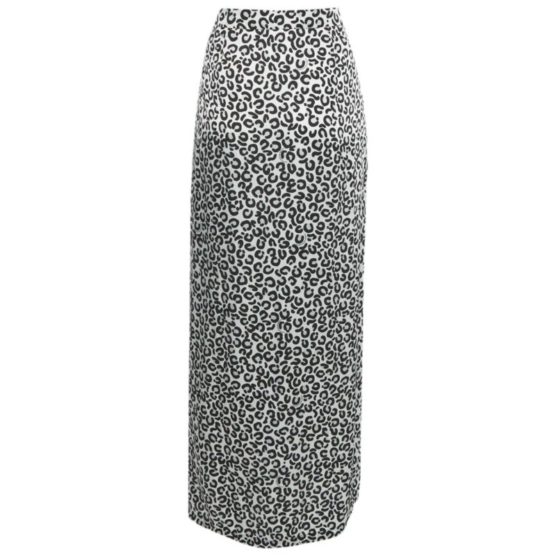Women's Monogram Leopard Print Crepe Maxi