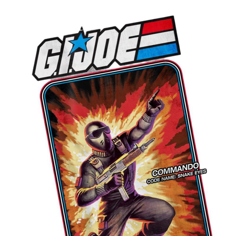 Men's Hashbro+ G.I. Joe Snake Eyes Card T Shirt