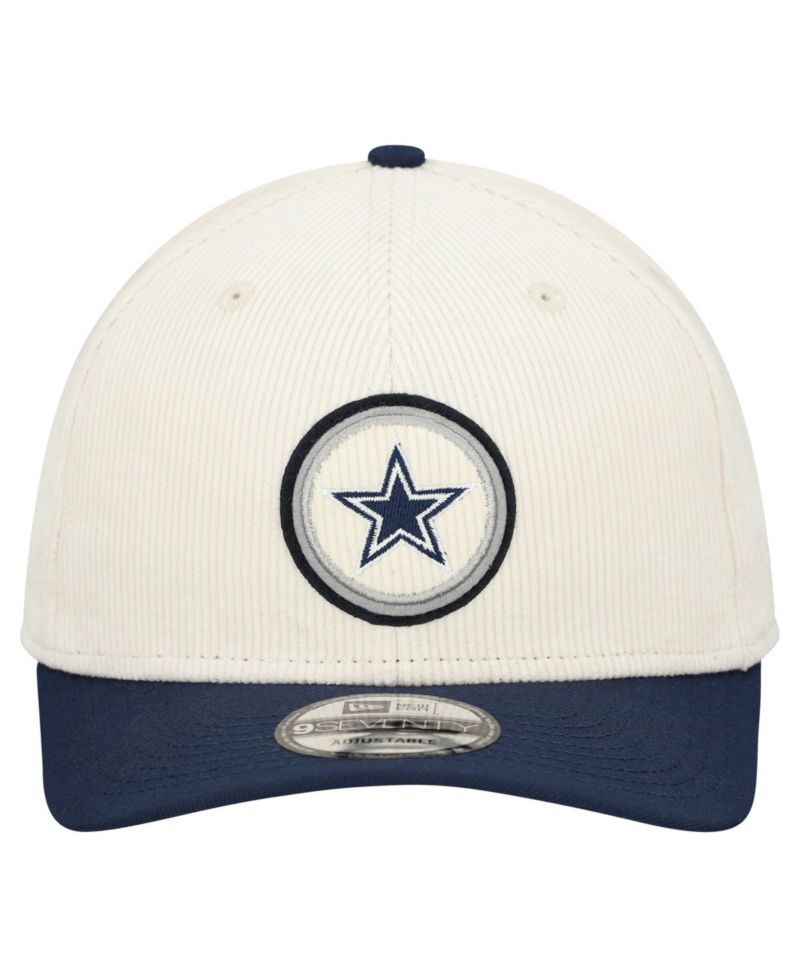 Men's Cream Dallas Cowboys Loyal Corduroy 9SEVENTY Adjustable Hat