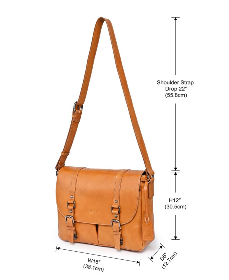 Moonlight Leather Messenger Bag