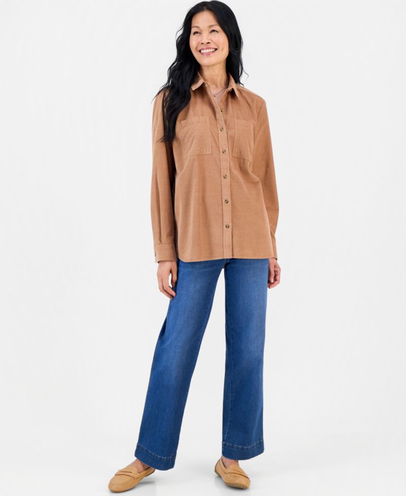 Petite Cotton Corduroy Shirt
