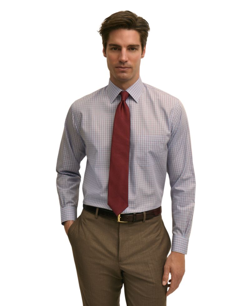 Men's Spread Collar Dress Shirt