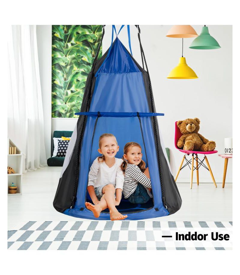 Boys 2-in-1 40 Inch Hanging Chair Detachable Swing Tent