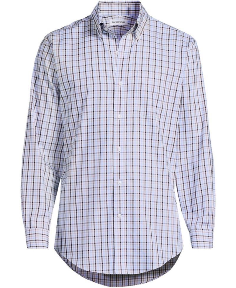 Men's No Iron Supima Cotton Pinpoint Buttondown Collar Dress Shirt