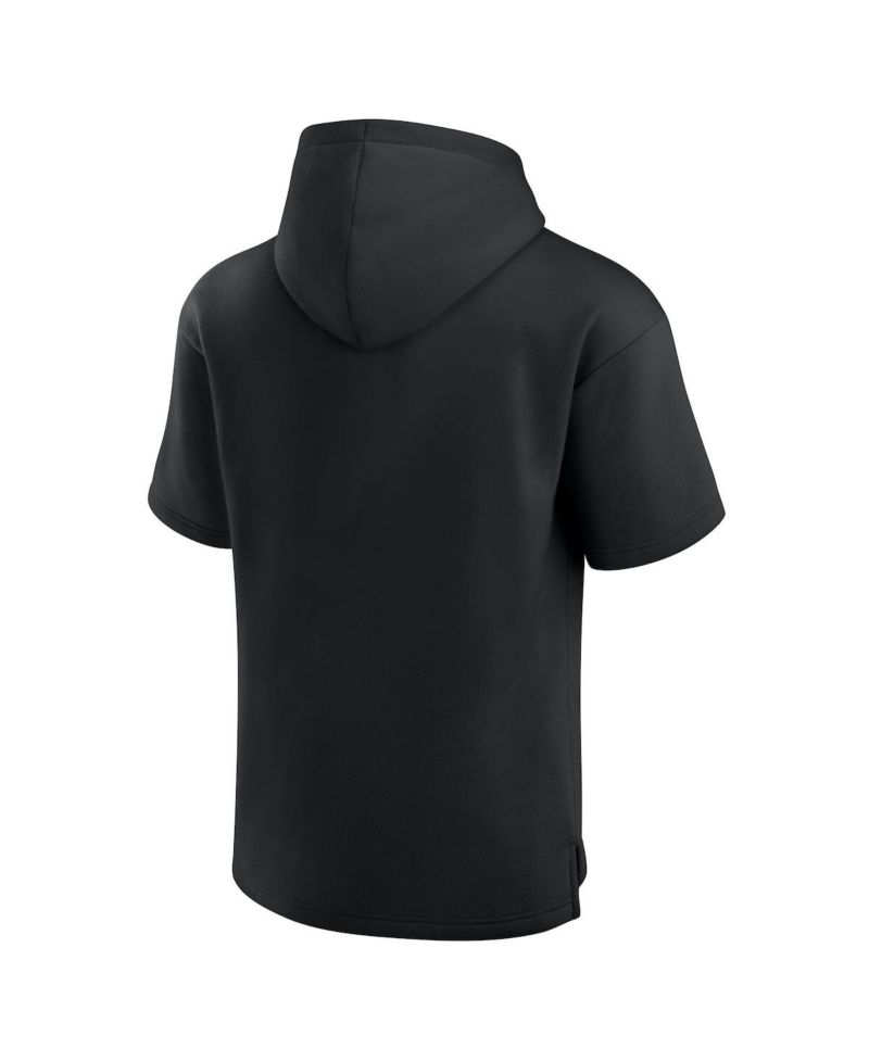 Men's Black Pittsburgh Penguins Elements Ready Short Sleeve Pullover Hoodie