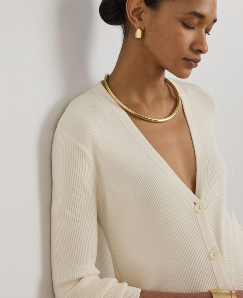 Women's Slim-Fit Long-Sleeve Cardigan Sweater