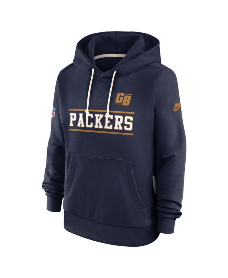 Women's Navy Green Bay Packers Sideline Standard Issue Alternate Dri-FIT Hoodie