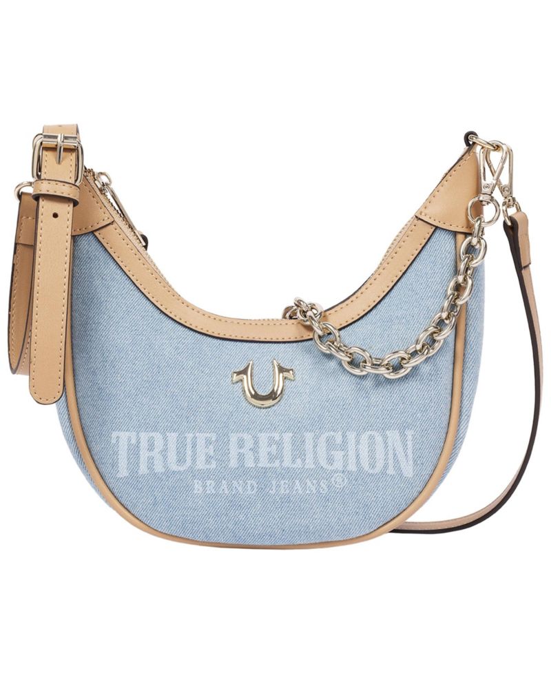 Multi-Strap Denim Shoulder Bag