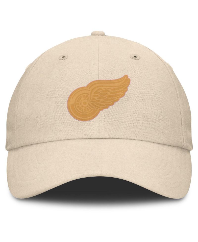 Men's Tan Detroit Red Wings Front Office Canvas Adjustable Hat