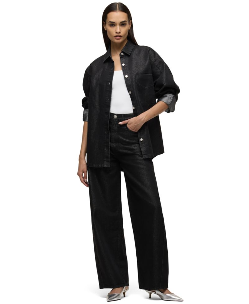 Women's Bailey High-Rise Barrel Wide-Leg Denim Jeans