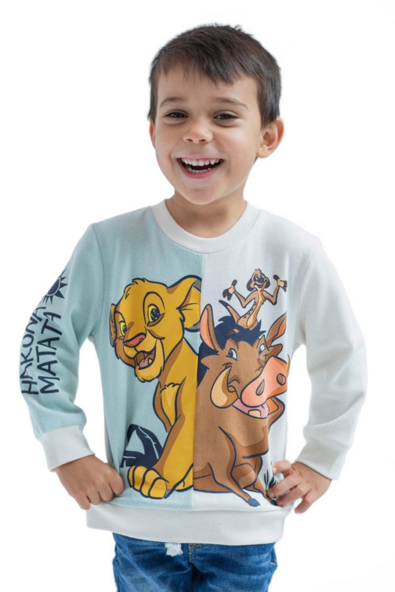 Little Boy (6-20)Disney Simba Pixar Cars Lightning McQueen Mickey Mouse Pluto Sweatshirt