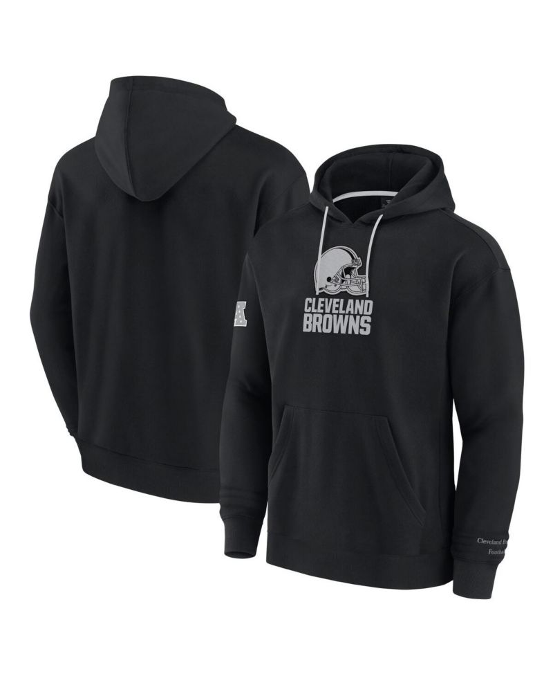 Men's Black Cleveland Browns Elements Pace Fleece Pullover Hoodie