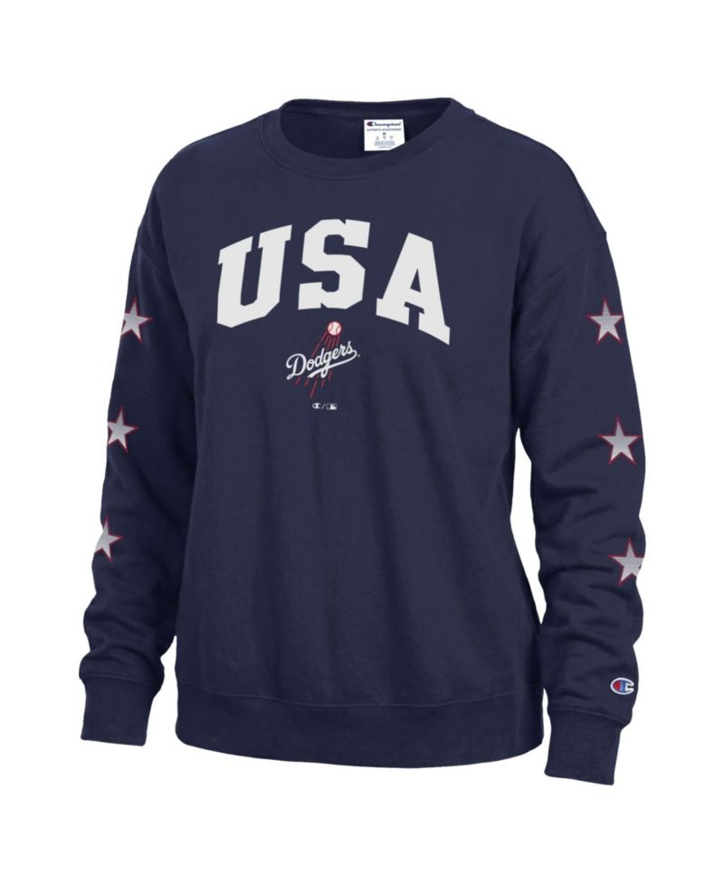 Women's Los Angeles Dodgers Fleece Pullover Crewneck Sweatshirt