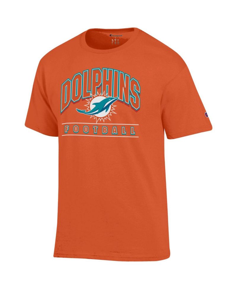 Men's Orange Miami Dolphins Football T-Shirt