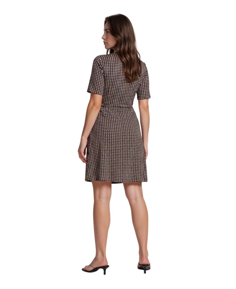 Women's Raven V-Neck Short-Sleeve Wrap Dress