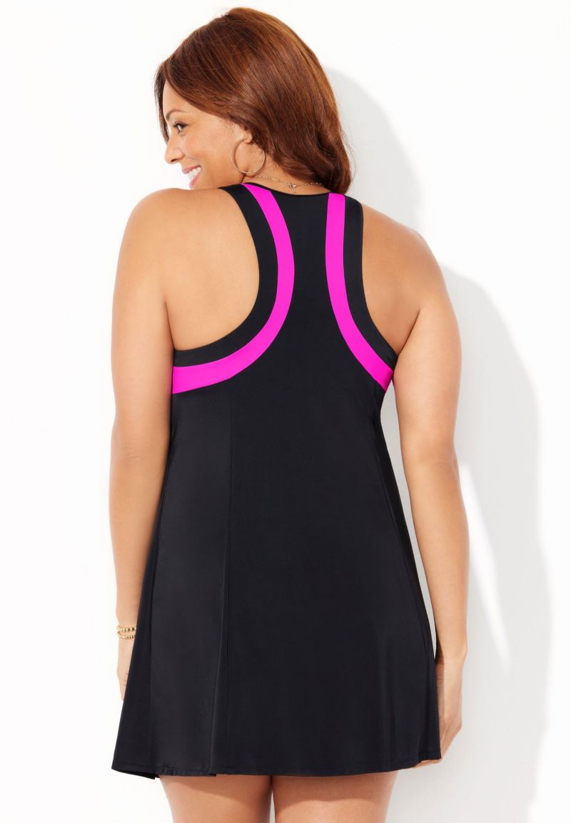 Women's High Neck Two Piece Racerback Swimdress