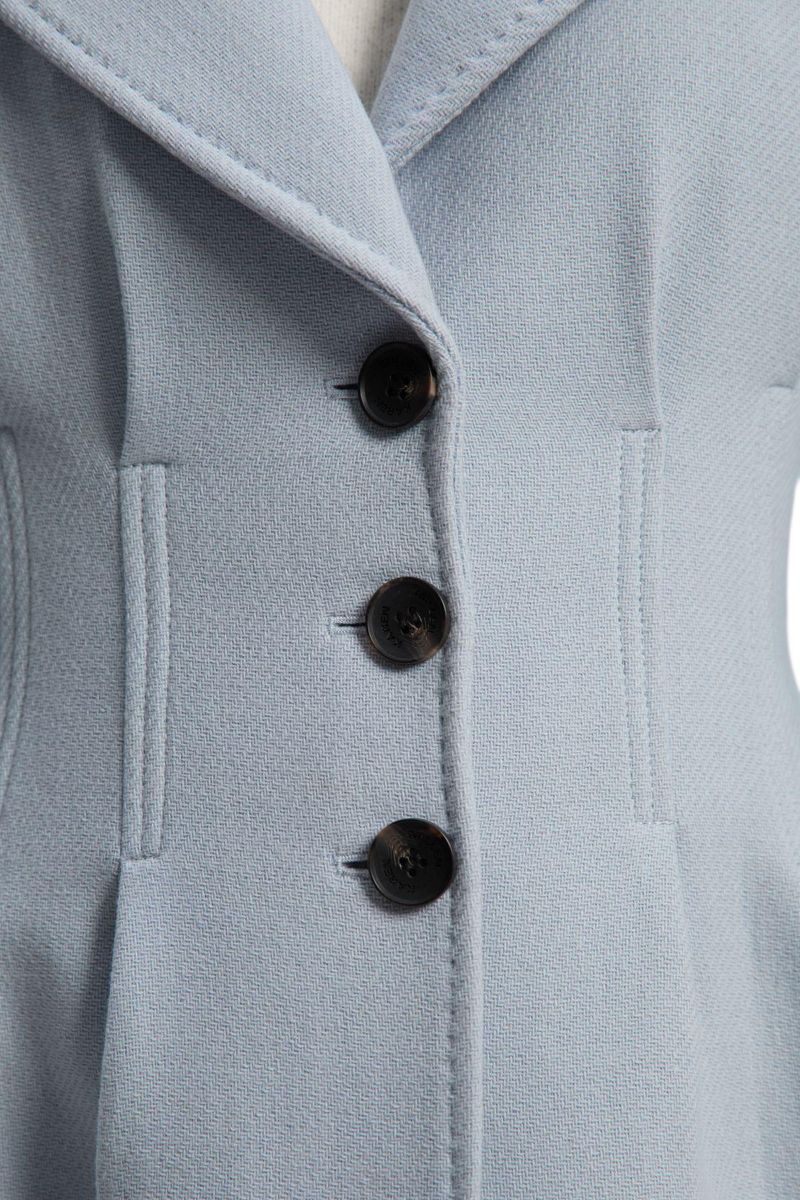Women's Corset Detail Full Skirted Maxi Coat